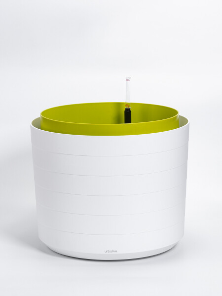 Plastia Samozavlažovacia veľkoobjemová nádoba Berberis 55 biela/zelená 55 cm
