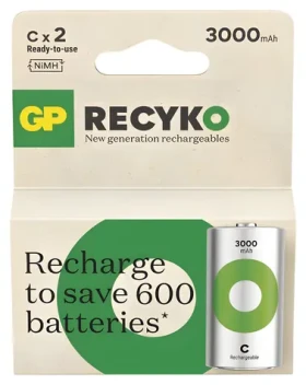 GP ReCyko 3000 C (HR14) / Nabíjacia batéria / 3000mAh / NiMH / 2ks (1032322301)