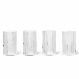 Ferm LIVING Poháre Ripple Verrines Clear 150 ml - set 4 ks