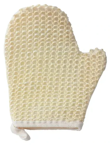 MSV SISAL exfoliačná sisalová rukavice biela / Rukavice / Sisal, polyester, huba / 18 x 0,7 x 22 cm