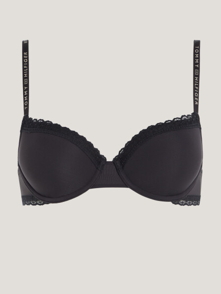 Dámska podprsenka TONAL LACE DEMI-CUP BRA UW0UW04546 BDS Black - Tommy Hilfiger 75B