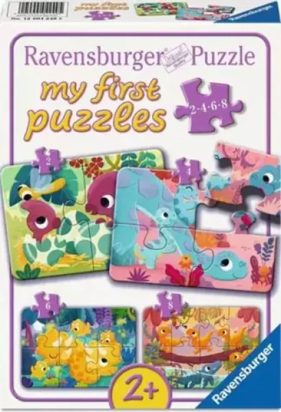 Ravensburger 120042495 Moje prvé puzzle Roztomilí dinosaury 2/4/6/8 dielikov