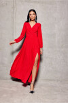 Dlhé šaty SUK0420 188244 červené - Roco Fashion 40