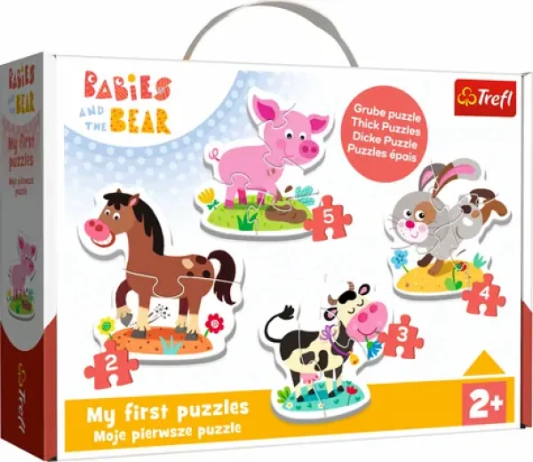 Trefl - Puzzle - Baby puzzle: Na farme 4v1/2|3|4|5 dielikov/vek 2+