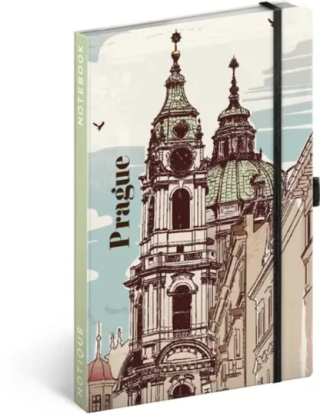 NOTIQUE Notes Praha, linajkový, 13 x 21 cm (A-34385)
