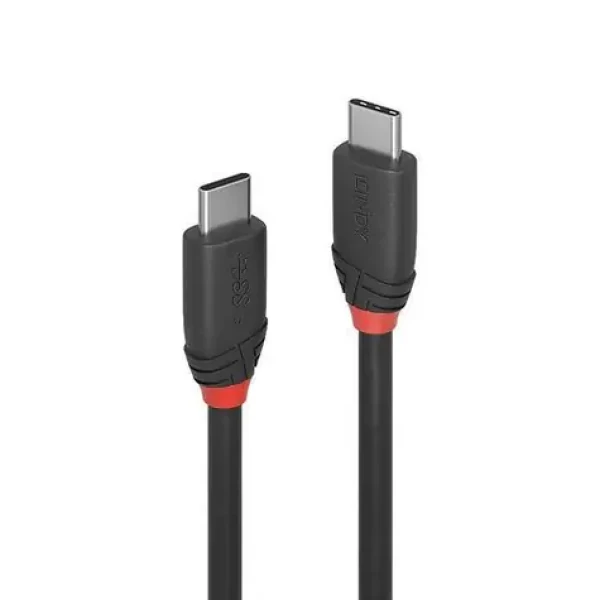 Lindy Black Line čierna / USB kábel / USB-C - USB-C / 1,5 m / 20 Gbit / s / PD 60W (36907)