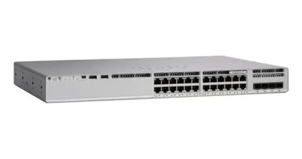 Cisco Catalyst 9200L 24 Port PoE+ / Switch / 24x GbE RJ-45 / 4X 10G uplink / Network Advantage / Spare (C9200L-24P-4X-A)