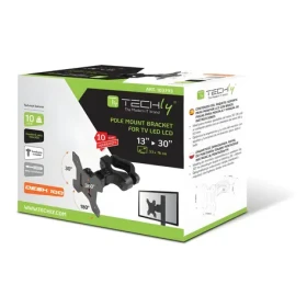 Techly 103793 čierna / Stolný držiak pre LED / LCD / 13-30 "/ 10 kg / VESA 75x75, 100x100 / 360° (ICA-LCD-100BK)