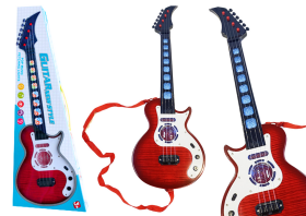 Mamido Detská elektrická gitara so svetlami a melódiami červená