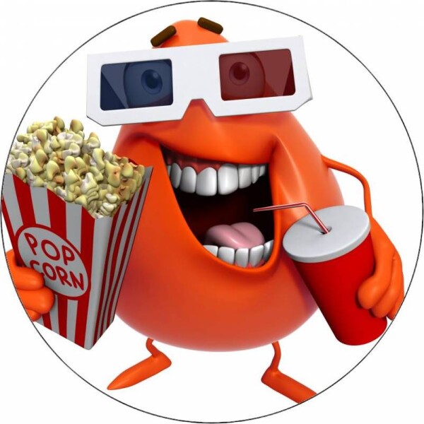 Jedlý papier príšerka s popcornom 19,5 cm - Pictu Hap - Pictu Hap