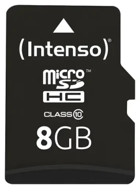 INTENSO microSDHC 8GB / Pamäťová karta / Class 10 / SD adaptér / 20 MB/s (3413460)