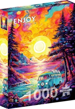 ENJOY Puzzle Život v dodávke na pláži