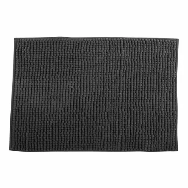 MSV CHENILLE kúpeľňová predložka 60 x 90 cm tmavo šedá / mikrovlákno / protišmyková