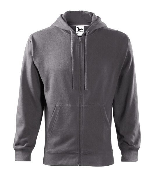 Trendy mikina na zips Pánska oceľová sivá L