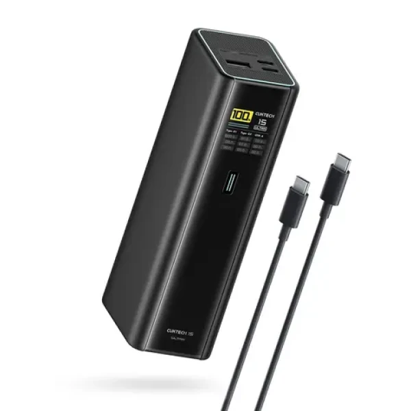 Cuktech PB200U čierna / Powerbanka / 210 W / 20000 mAh / 2x USB-C + USB-A / TFT displej