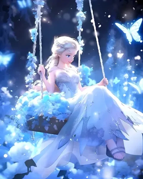 Norimpex Diamantové maľovanie Elsa na hojdačke