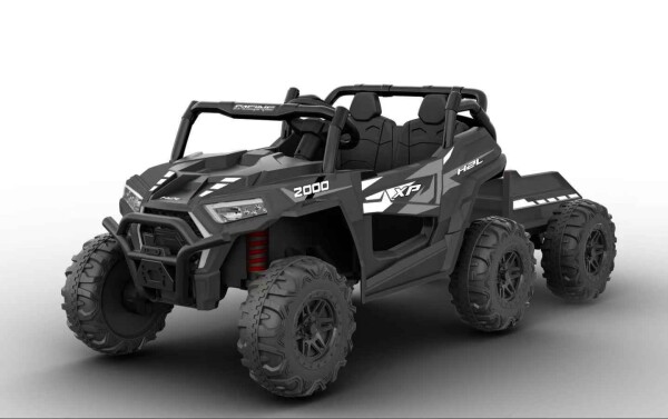 Mamido Mamido Elektrické autíčko Buggy UTV 4x4 s vlečkou 24V | 4x200W černé