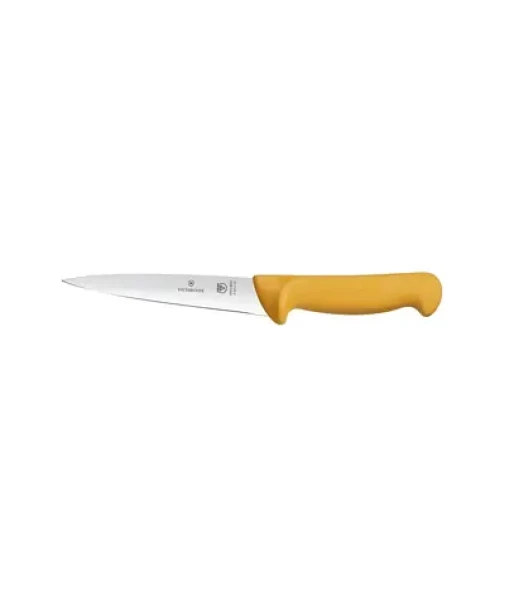 VICTORINOX Vykosťovací a vykrvovací nôž Swibo oranžová / 18 cm / Hladké ostrie (5.8412.18)