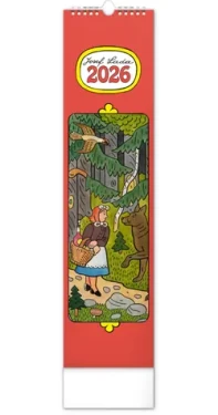 NOTIQUE Nástenný kalendár Josef Lada 2026 / 12 x 48 cm (PGN-35757-L)