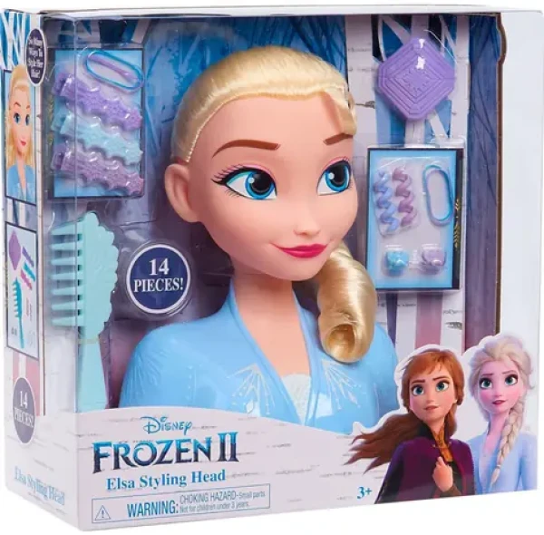 JUST PLAY Kadernícka a vizážistická hlava Disney Frozen 2 Elsa