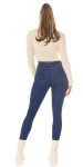 Sexy Highwaist Push-Up Jeans with buttons denimblue 44