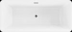 MEXEN/S - Tonia voľne stojaca vaňa 170 x 75, biela, sifón a prepad grafit kartáčovaná 52171707500-66