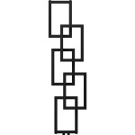 MEXEN - Grid vykurovací rebrík/radiátor dekoratívny 1360 x 390 mm, 349 W, čierna W215-1360-390-00-70