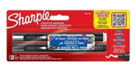 Sharpie Creative akrylové fixy čierna, biela / Fix / Okrúhly hrot / 2,5 mm / 2 ks (2201181)