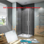 H K - Štvorcový sprchovací kút SOLO R707, 70x70 cm so zalamovacími dverami, rohový vstup vrátane vaničky z liateho mramoru SE-SOLOR707/THOR-70SQ