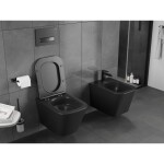 MEXEN - Teo Závesná WC misa Rimless Tornado, čierna mat 3385XX85T