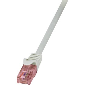 LogiLink CQ2092U RJ45 sieťové káble, prepojovacie káble CAT 6 U/UTP 10.00 m sivá samozhášavý, s ochranou 1 ks; CQ2092U
