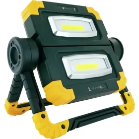 Schwaiger LED multifunkčné svietidlo čierna/žltá / Pracovné svietidlo / 2x 500 lm / COB LED / akumulátor / USB nabíjanie (WLED30513)