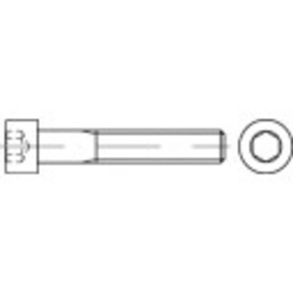 TOOLCRAFT TO-9982035 skrutky s valcovou hlavou M24 140 mm vnútorný šesťhran DIN 912 10 ks; TO-9982035