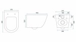 REA - Závesná WC misa Carlo Mini Rimless Ecru REA-C5500