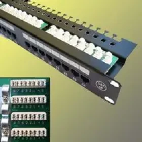 UTP Patch panel 24 port Cat.5E Black L type (4002)