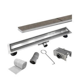 Mereo Odtokový sprchový žľab 80 cm, vr. roštu TILE CZ132