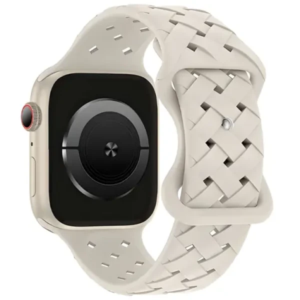 Beline Silicone Woven béžová / Remienok pre Apple Watch / 38/40/41mm / silikónový