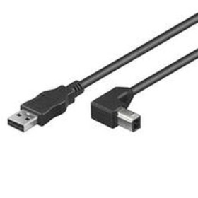 PremiumCord Kábel USB 2.0, AB, 2m so zahnutým USB-B konektorom 90° (8592220010553)