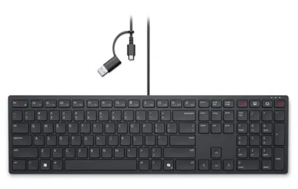 DELL KB525C čierna / drôtová klávesnica / USB-A + USB-C / US Layout (580-BBSX)