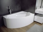 BESCO - Asymetrická vaňa RIMA - Nožičky k vani - S nožičkami, Rozmer vane - 130 × 85 cm, Spôsob prevedenia - Ľavé VANRIM130L+OLVPINOZ
