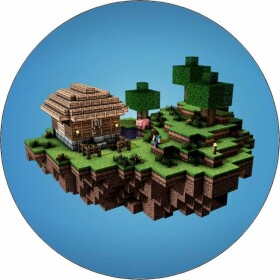 Jedlý papier Minecraft ostrov 19,5 cm - Pictu Hap - Pictu Hap