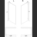 MEXEN/S - Lunar L Sprchová zástena WALK-IN ľavá 90 x 200, transparent 8 mm, meď kartáčovaná 830L-090-000-65-00-L