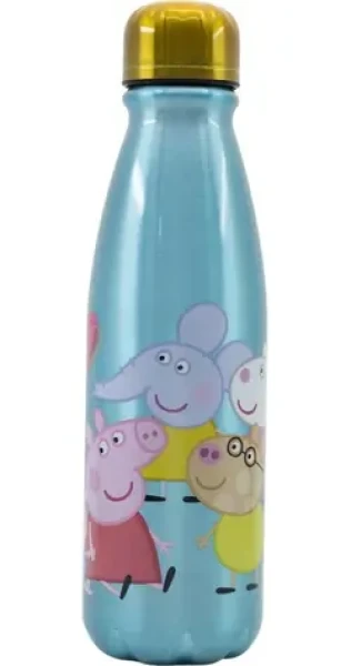 STOR Fľaša na pitie hliníková Prasiatko Peppa 600 ml (13940)