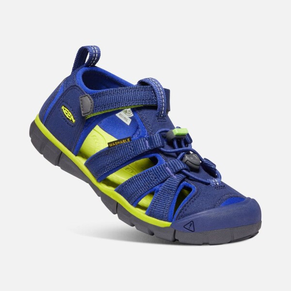Detské sandále SEACAMP II CNX, BLUE DEPTHS/CHARTREUSE, keen, 1022993/1022978/1022939, modré - 22