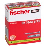 Fischer UX 10 x 60 S/20 univerzálna hmoždinka 60 mm 10 mm 94761 10 ks; 94761