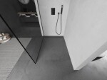 MEXEN/S - Kyoto Sprchová zástena WALK-IN 70 x 200, čierny vzor 8 mm, grafit metal 800-070-101-95-70