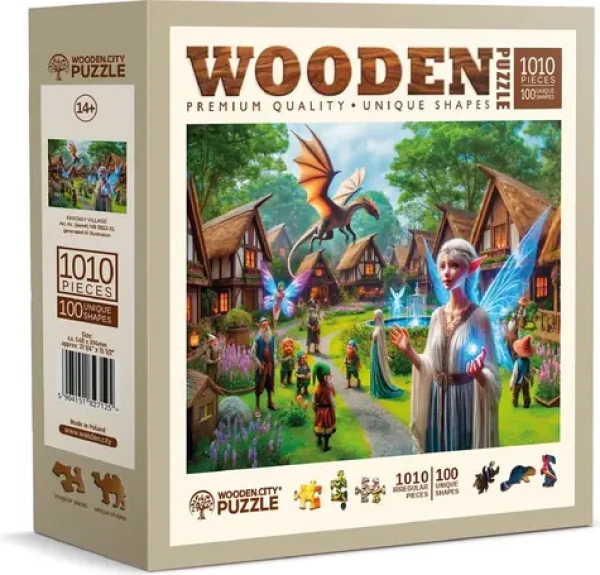 Wooden City Drevené puzzle Fantasy dedinka