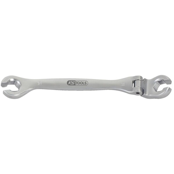 KS Tools 518.0379 CHROMEplus otvorený dvojitý očkový kľúč s kĺbom, 9mm; 518.0379