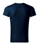 Pánske tričko Slim Fit s výstrihom do V námornícka modrá S
