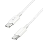 LogiLink USB-C - USB-C biela / Nylonový kábel / USB 2.0 / 60 W / 1,5 m (CU0342)